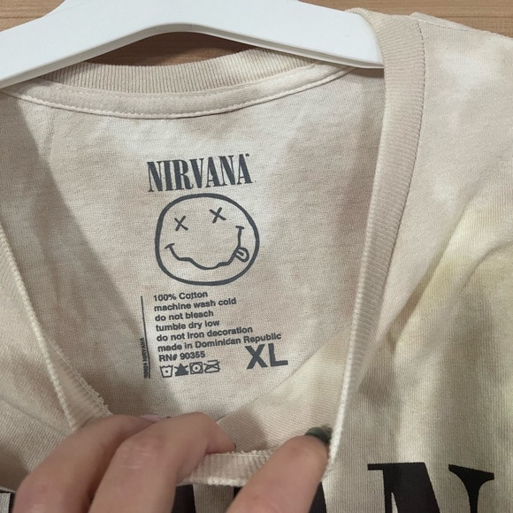 NIRVANA Beige Graphic Tee - Short Sleeve - Picture 3 of 4